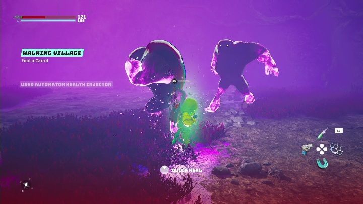 Traficie do sporej jaskini, w której czeka dwóch przeciwników - Biomutant: Zgryzak Żółwiak - solucja, opis przejścia - Biomutant - poradnik do gry