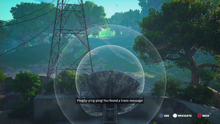 Gdy dostaniecie dostęp do satelity, nakierujcie ją na ścieżkę, znajdującą się pomiędzy drzewami - Biomutant: Skafander bezpieczeństwa - solucja, opis przejścia - Biomutant - poradnik do gry