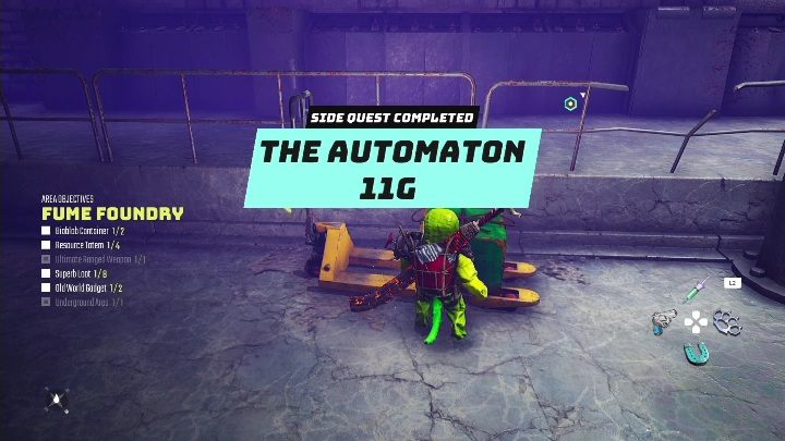 Aby zakończyć to zadanie musicie dotrzeć do tunelu w Fabryka Oparów (Fume Foundry) - Biomutant: Tablice z ogłoszeniami Automatona - solucja, opis przejścia - Biomutant - poradnik do gry