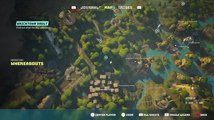 Lokalizacja: Na północ od Cegłówka (Bricktown) - Biomutant: Skarbce z Dawnoświata - solucja, opis przejścia - Biomutant - poradnik do gry