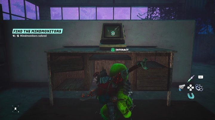 Myślmonitor znajduje się wewnątrz budynku, na środku radioaktywnego terenu - Biomutant: Myślmonitor - solucja, opis przejścia - Biomutant - poradnik do gry