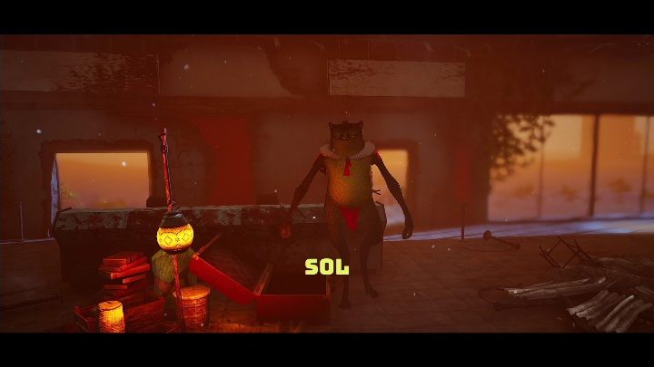 Jak zacząć: Porozmawiać z mężczyzną stojącym w zniszczonym budynku - Aeroport (Aerodome) - Biomutant: Sol - solucja, opis przejścia - Biomutant - poradnik do gry