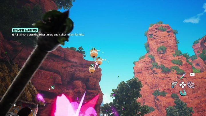 Ostatnia część zadania polega na dotarciu do lampionów, zestrzeleniu ich i zebraniu - Biomutant: Jotysz - solucja, opis przejścia - Biomutant - poradnik do gry