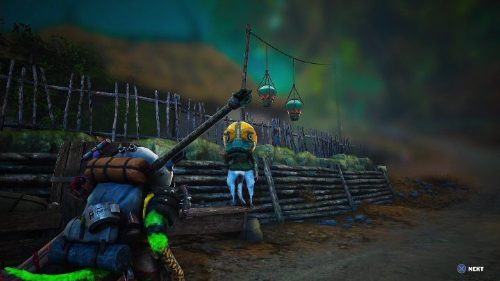 Jak zacząć: Porozmawiać z mężczyzną w mieście - w Szobik (Shobby) - Biomutant: Ogniki na noc - solucja, opis przejścia - Biomutant - poradnik do gry