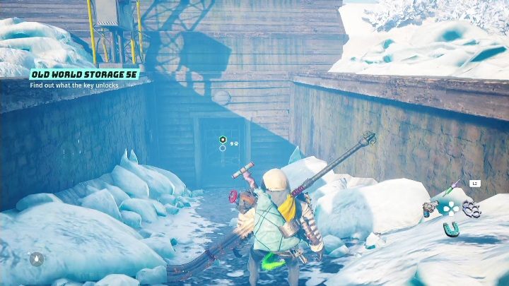 Potwór czeka na Was w zlodzonym tunelu, musicie do niego wbiec, aby stoczyć walkę z przeciwnikiem - Biomutant: Magazyn z Dawnoświata - solucja, opis przejścia - Biomutant - poradnik do gry