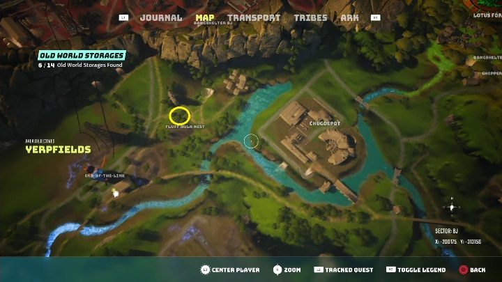 Potwór znajduje się w niewielkim lasku, zaraz obok zbocza góry - Biomutant: Magazyn z Dawnoświata - solucja, opis przejścia - Biomutant - poradnik do gry