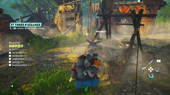 Jak zacząć: Porozmawiać z postacią stojącą przy studni, Nambi (Namby) - Biomutant: Plaga Ćmiaków - solucja, opis przejścia - Biomutant - poradnik do gry