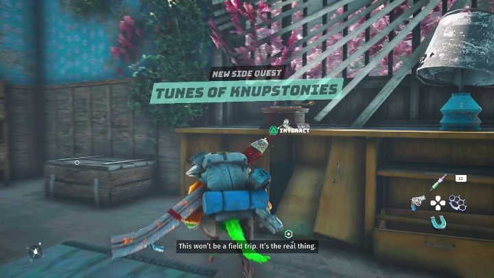 Następnie wróćcie do gramofonu, włóżcie płytę i ustawcie wszystkie elementy zgodnie z kolorami - Biomutant: Wkręcanie się w Rowkokręt - solucja, wszystkie gramofony - Biomutant - poradnik do gry