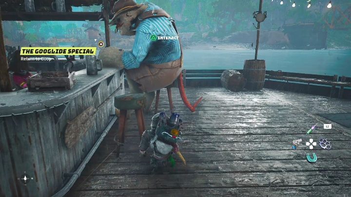 Jak zacząć: Porozmawiać z mężczyzną, w barze Topciochlipsko (Sinkidink) - Biomutant: Chlup - solucja, opis przejścia - Biomutant - poradnik do gry