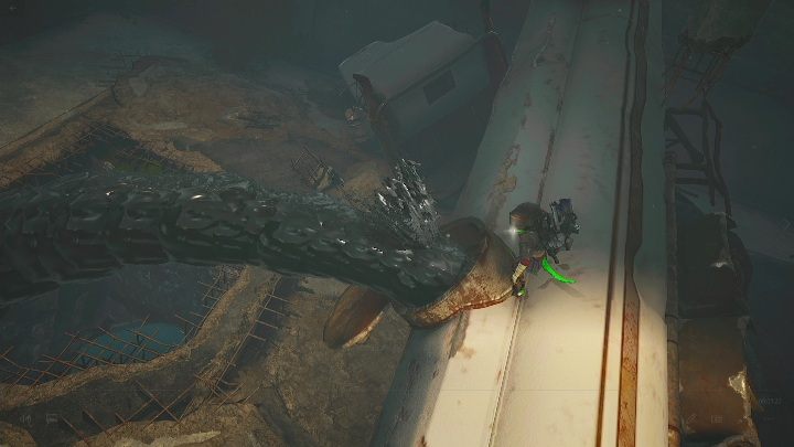 W kolejnej części zadania należy wskoczyć na wóz i wpuścić płyn do dziury w ziemi - Biomutant: Chlup - solucja, opis przejścia - Biomutant - poradnik do gry