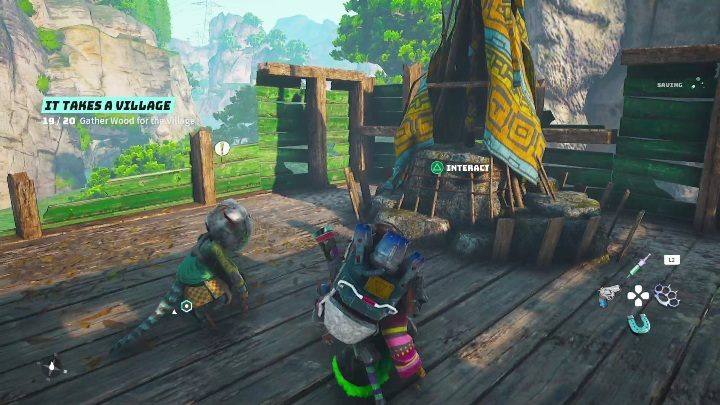 Jak zacząć: Porozmawiać z mężczyzną, na szycie Gapipunktu 3F (Peekspot 3F) - Biomutant: Pudłobrzdęk - solucja, opis przejścia - Biomutant - poradnik do gry