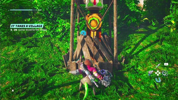 Waszym zadaniem jest zdobycie drewna, dokładnie 20 sztuk - Biomutant: Do tego potrzebna jest wioska - solucja, opis przejścia - Biomutant - poradnik do gry