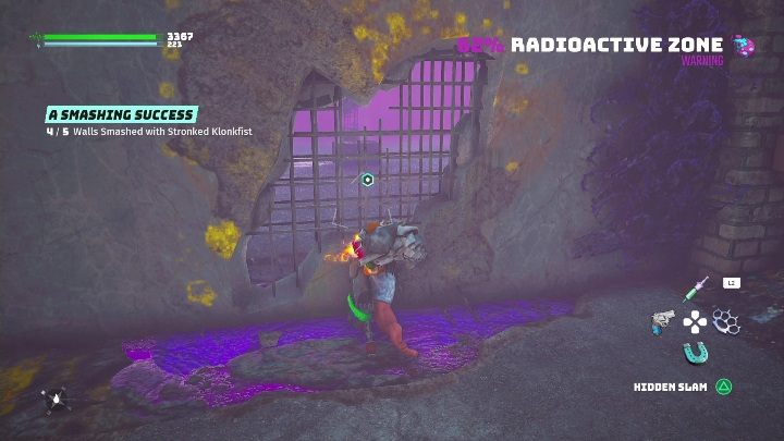 Popękana ściana jest ukryta w murze, wewnątrz budynku - Biomutant: Bumpięść - solucja, opis przejścia - Biomutant - poradnik do gry