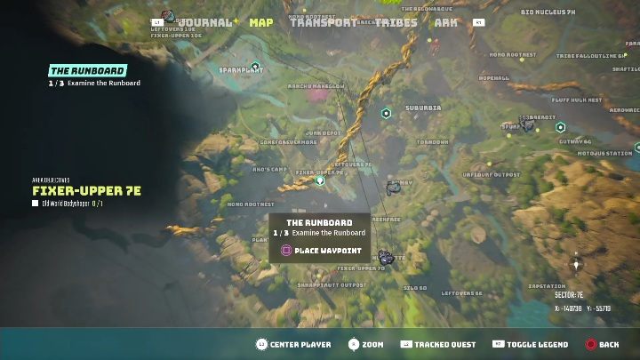 Lokalizacja: Pozostałości 7E (Fixer Upper 7E) - Biomutant: Bieżynóżka - solucja, opis przejścia - Biomutant - poradnik do gry