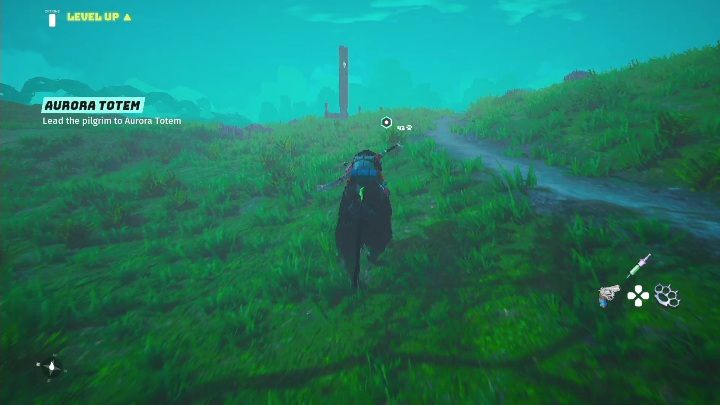 Po uzyskaniu informacji udajcie się na południe, zaraz przy głównej drodze jest totem, który musicie wskazać pielgrzymowi - Biomutant: Aurora - solucja, opis przejścia - Biomutant - poradnik do gry