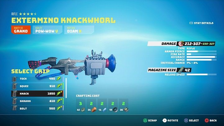 W przypadku broni dystansowych należy połączyć podstawę (pistolet, strzelba, karabin, karabin automatyczny) z uchwytem i lufą - Biomutant: Bronie - Biomutant - poradnik do gry