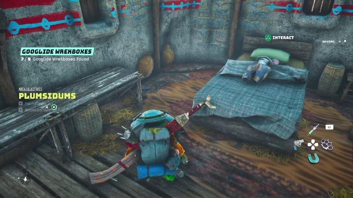 Jak zacząć: Porozmawiać z mężczyzną leżącym w łóżku - Człapilas (Plumsidums) - Biomutant: Kapitan Lotosów - solucja, opis przejścia - Biomutant - poradnik do gry