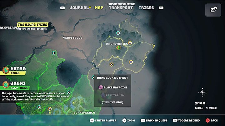 Na mapie świata mogą też pojawiać się nieaktywne punkty szybkiej podróży, np - Biomutant: Szybka podróż - jak korzystać? - Biomutant - poradnik do gry