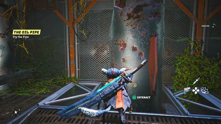 Po walce wejdźcie do pobocznego pomieszczenia, zabierzcie łom (Klawbar) i otwórzcie przejście do dalszej części tej lokacji - Biomutant: Bunkier 101 - solucja, opis przejścia - Biomutant - poradnik do gry