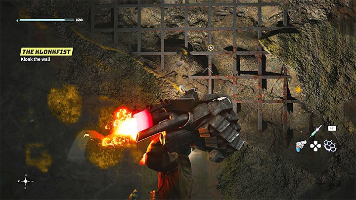 W celu użycia Klonkfist musicie naładować atak mechaniczną pięścią, tzn - Biomutant: Osłabione ściany - jak burzyć? - Biomutant - poradnik do gry