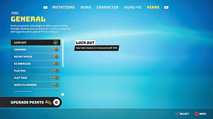 Opisane poniżej rekomendowane ogólne perki mają różne wymagania co do liczby punktów ulepszenia (Upgrade Points) niezbędnych do ich odblokowania - Biomutant: Atuty - które najlepsze? - Biomutant - poradnik do gry
