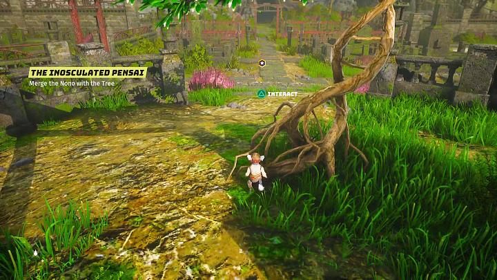 Udajcie się we wskazane miejsce i wejdźcie w interakcję z drzewem - Biomutant: Inny świat/Another World - solucja, opis przejścia - Biomutant - poradnik do gry