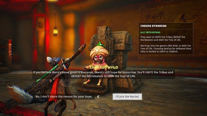 Sifu plemienia Miriadów jest przekonany, że pokonanie Światożerców i uratowanie Drzewa Życia jest jedynym sposobem na stworzenie lepszego świata - Biomutant: Sojusz/An Alliance - solucja, opis przejścia - Biomutant - poradnik do gry