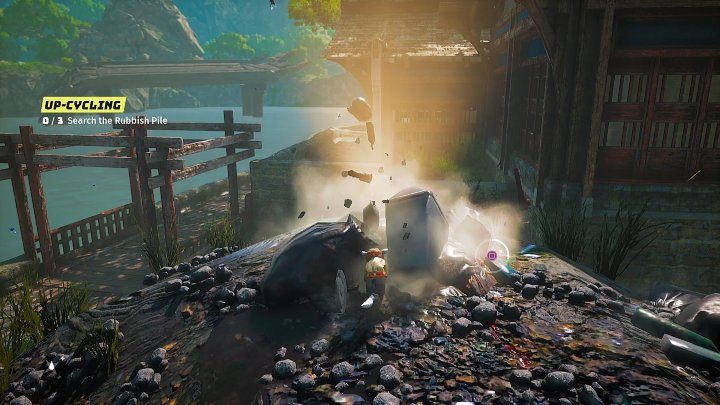 W następnej kolejności zaczepi Was Gizmo, który nauczy Was odzyskiwania surowców ze stosów śmieci - Biomutant: Sojusz/An Alliance - solucja, opis przejścia - Biomutant - poradnik do gry