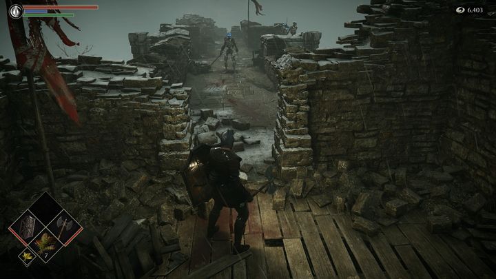 Na górze napotkacie kolejnych wrogów - Demons Souls Remake: Obrzeża wyspy (4-1) - solucja, opis przejścia - Demons Souls Remake - poradnik do gry