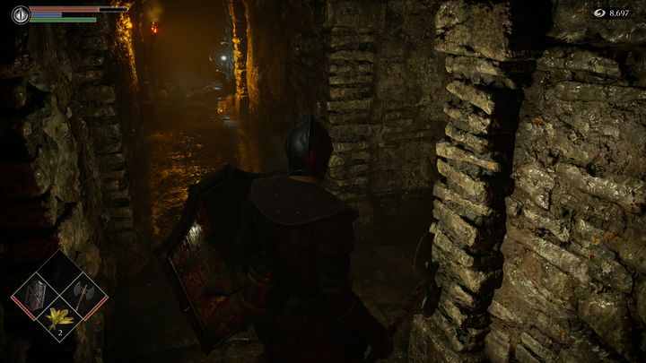 Po chwili zobaczycie, że droga prowadzi w prawo i prosto - Demons Souls Remake: Obrzeża wyspy (4-1) - solucja, opis przejścia - Demons Souls Remake - poradnik do gry