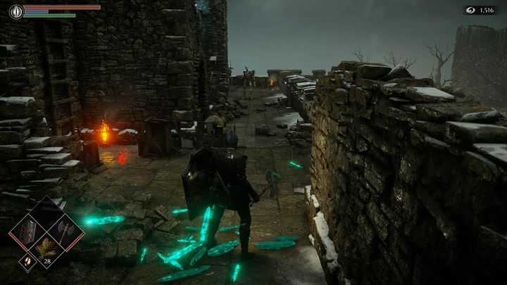 Gdy będziecie blisko miejsca walki z mini-bossem, przejdźcie przez mgłę i udajcie się na górę po schodach - Demons Souls Remake: Obrzeża wyspy (4-1) - solucja, opis przejścia - Demons Souls Remake - poradnik do gry