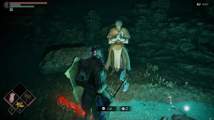 Następnie podnieście wszystkie przedmioty, które znajdują się na dole i porozmawiajcie z Urbanem - Demons Souls Remake: Ścieżka rytualna (4-2) - solucja, opis przejścia - Demons Souls Remake - poradnik do gry