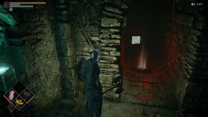 Uważajcie jednak, gdyż na dole znajduje się mocniejszy przeciwnik, szkielet - Demons Souls Remake: Ścieżka rytualna (4-2) - solucja, opis przejścia - Demons Souls Remake - poradnik do gry