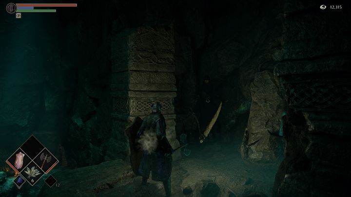 Gdy natraficie na schodach na drugiego takiego ducha, pokonajcie go, a następnie skierujcie swój wzrok w prawą stronę - Demons Souls Remake: Ścieżka rytualna (4-2) - solucja, opis przejścia - Demons Souls Remake - poradnik do gry