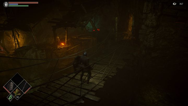 Po przejściu przez mgłę, po lewej stronie znajduje się przedmiot - Demons Souls Remake: Czeluść deprawacji (5-1) - solucja, opis przejścia - Demons Souls Remake - poradnik do gry