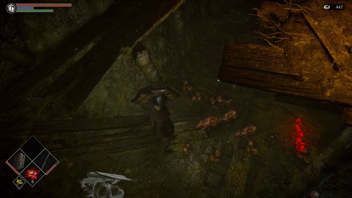 Schodząc piętro niżej, napotkacie na swojej drodze wiele szczurów, które po zaatakowaniu Waszej postaci, nałożą efekt plagi - Demons Souls Remake: Czeluść deprawacji (5-1) - solucja, opis przejścia - Demons Souls Remake - poradnik do gry