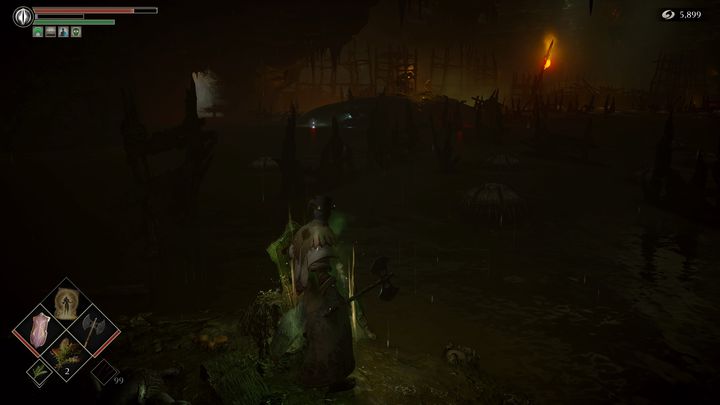 Po podniesieniu przedmiotów udajcie się w stronę centralnego bagna - Demons Souls Remake: Bagno smutku (5-2) - solucja, opis przejścia - Demons Souls Remake - poradnik do gry
