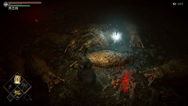 Gdy już będziecie na miejscu, pokonajcie wszystkie znajdujące się na dole ślimaki - Demons Souls Remake: Bagno smutku (5-2) - solucja, opis przejścia - Demons Souls Remake - poradnik do gry