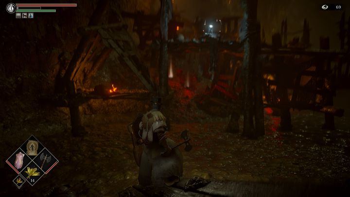 Następnie idźcie w stronę zawalonych fortyfikacji - Demons Souls Remake: Bagno smutku (5-2) - solucja, opis przejścia - Demons Souls Remake - poradnik do gry