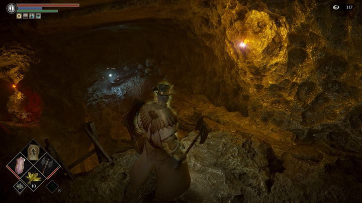 Aktywując kliniec, powinniście zebrać wszystkie przedmioty, które zobaczycie, a następnie zejść na dół - Demons Souls Remake: Gnijąca przystań (5-3) - solucja, opis przejścia - Demons Souls Remake - poradnik do gry