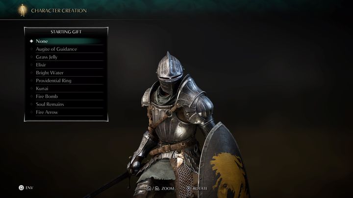 Później wybrać możecie jeden z początkowych darów, takich jak przedmioty odnawiające zdrowie, dusze, pierścień etc - Demons Souls Remake: Kreator postaci - Demons Souls Remake - poradnik do gry
