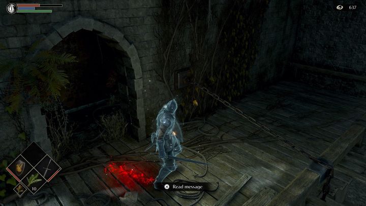 W trakcie schodzenia po lewej stronie znajdować się będzie wyjście na drewniany balkon - Demons Souls Remake: Bramy Boletarii (1-1) - solucja, opis przejścia - Demons Souls Remake - poradnik do gry