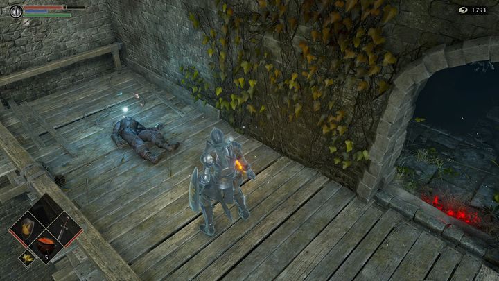 Schodząc, po prawej stronie zobaczycie wejście na balkon - Demons Souls Remake: Bramy Boletarii (1-1) - solucja, opis przejścia - Demons Souls Remake - poradnik do gry