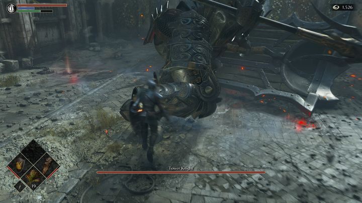Rycerza w wieży należy atakować głównie w nogi - Demons Souls Remake: Rycerz z wieży - boss, jak pokonać? - Demons Souls Remake - poradnik do gry