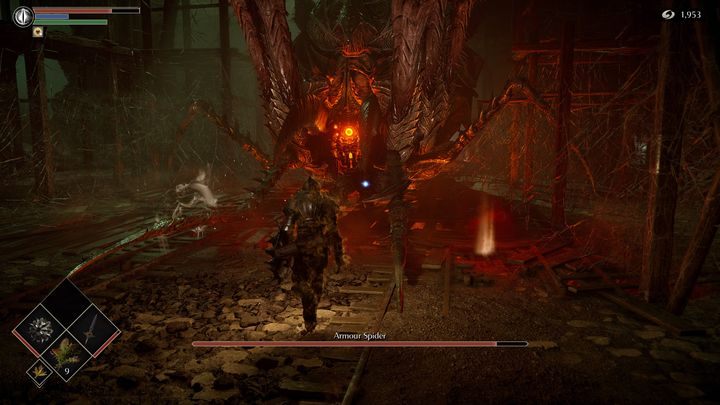 Atakujcie głównie przednią część Pająka - Demons Souls Remake: Pancerny Pająk - boss, jak pokonać? - Demons Souls Remake - poradnik do gry
