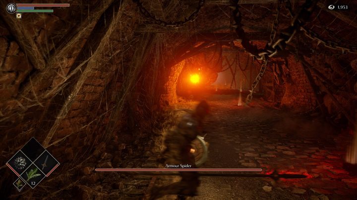 Większość jego ataków ognistych nie trafi Was, jeśli będziecie trzymali się blisko ścian - Demons Souls Remake: Pancerny Pająk - boss, jak pokonać? - Demons Souls Remake - poradnik do gry