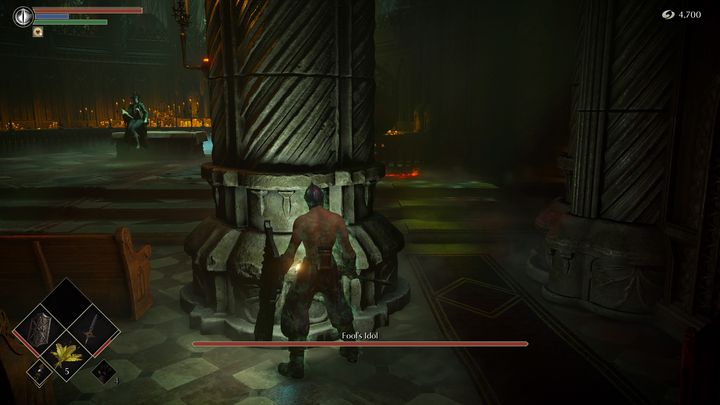 Korzystajcie z filarów, które znajdują się na arenie - Demons Souls Remake: Bożek Głupca - boss, jak pokonać? - Demons Souls Remake - poradnik do gry