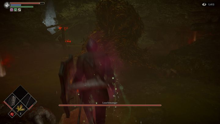 Nakładając wzmocnienie na broń, która zadaje obrażenia od ognia, życie bossa spadać będzie bardzo szybko, gdyż jest on ekstremalnie podatny na ogień - Demons Souls Remake: Wysysacz - boss, jak pokonać? - Demons Souls Remake - poradnik do gry