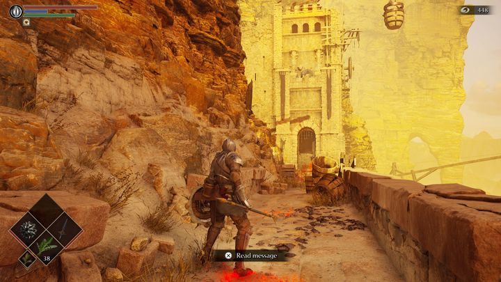 Udajcie się w stronę budynku widocznego na zdjęciu - Demons Souls Remake: Kuźnie (2-1) - solucja, opis przejścia - Demons Souls Remake - poradnik do gry