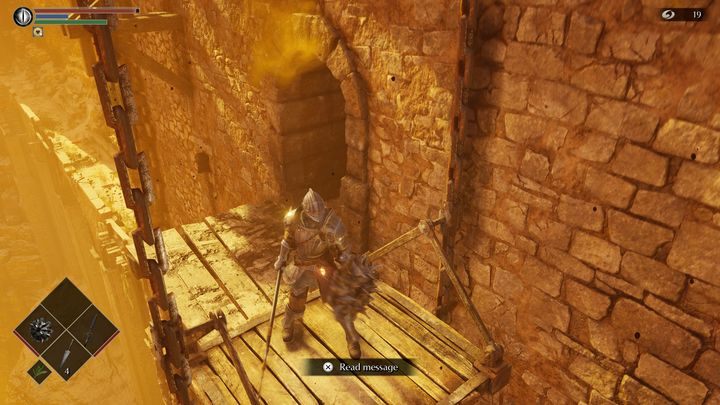 Poczekajcie aż winda będzie na tym samym poziomie co Wy, następnie wejdźcie na nią - Demons Souls Remake: Kuźnie (2-1) - solucja, opis przejścia - Demons Souls Remake - poradnik do gry